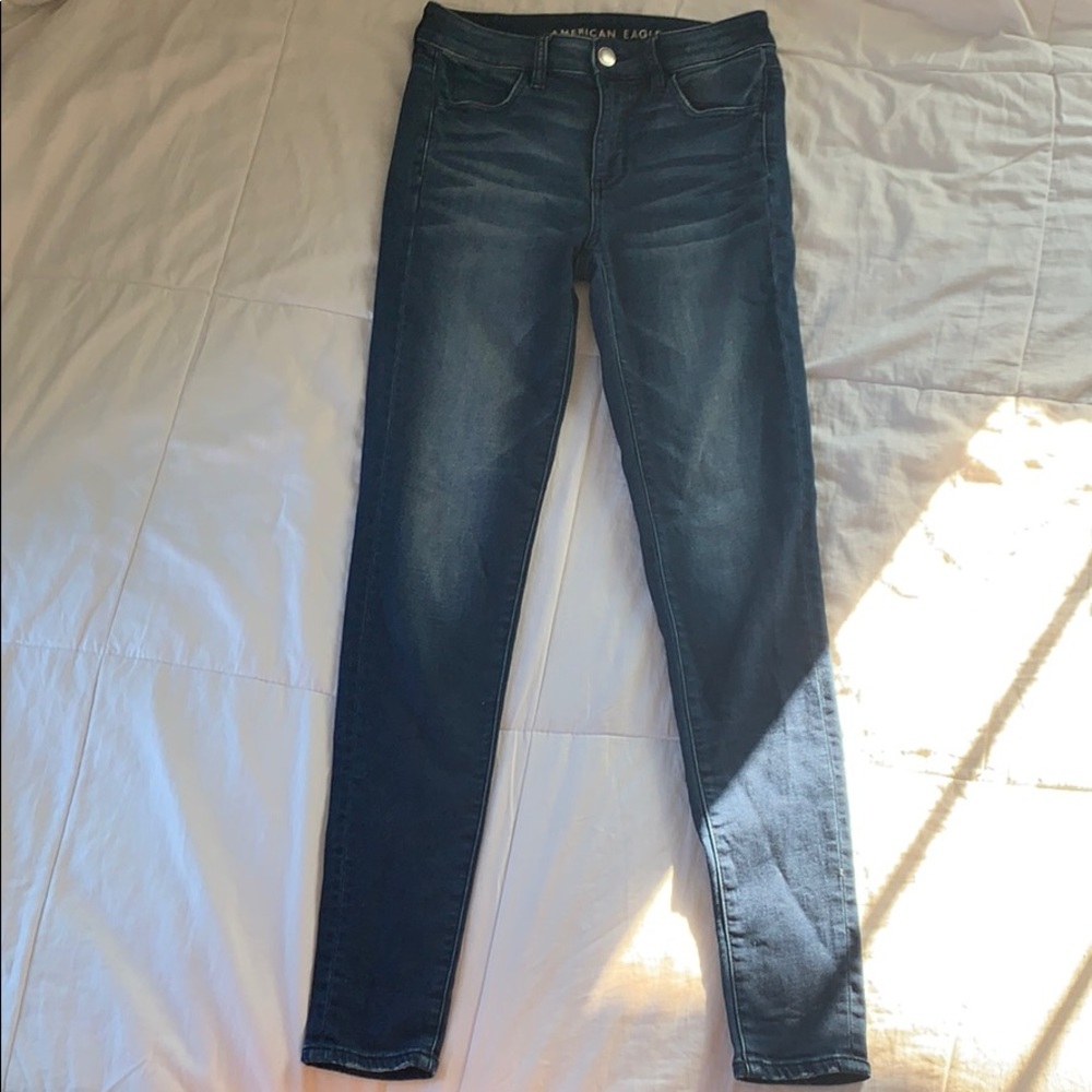 Blue hi-rise jeggings